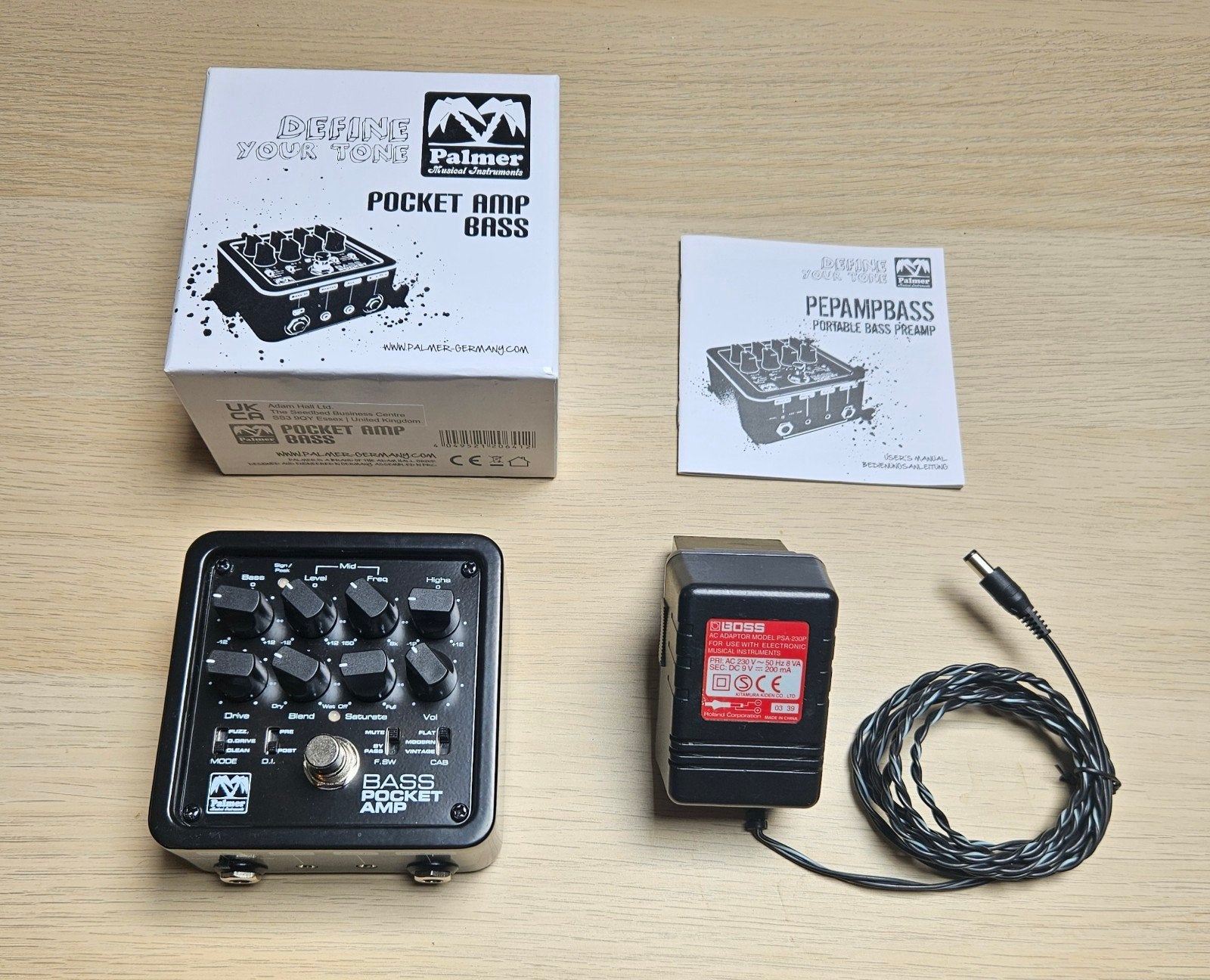 Palmer Pocket Amp Bass Preamp / DI-box + voeding & garantie, Muziek en Instrumenten, Effecten, Ophalen of Verzenden, Zo goed als nieuw