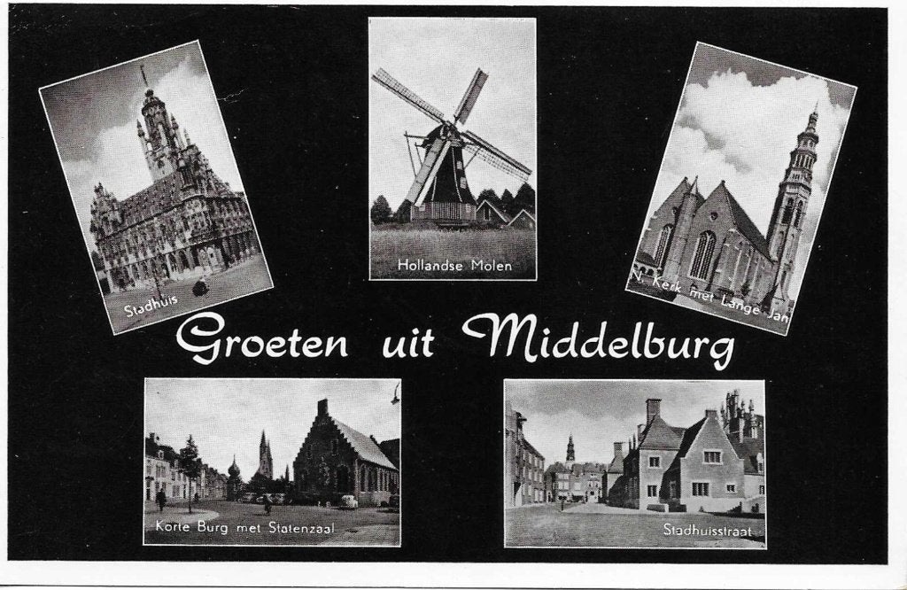 Middelburg- -5-luik., Verzamelen, Ophalen of Verzenden, 1940 tot 1960, Gelopen, Zeeland