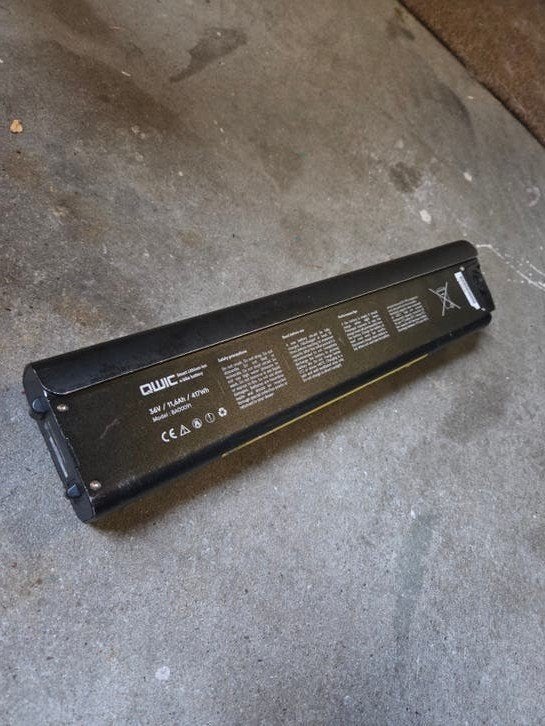 Qwic E-bike Accu 36V / 11,6Ah / 417Wh – Defect, Gebruikt