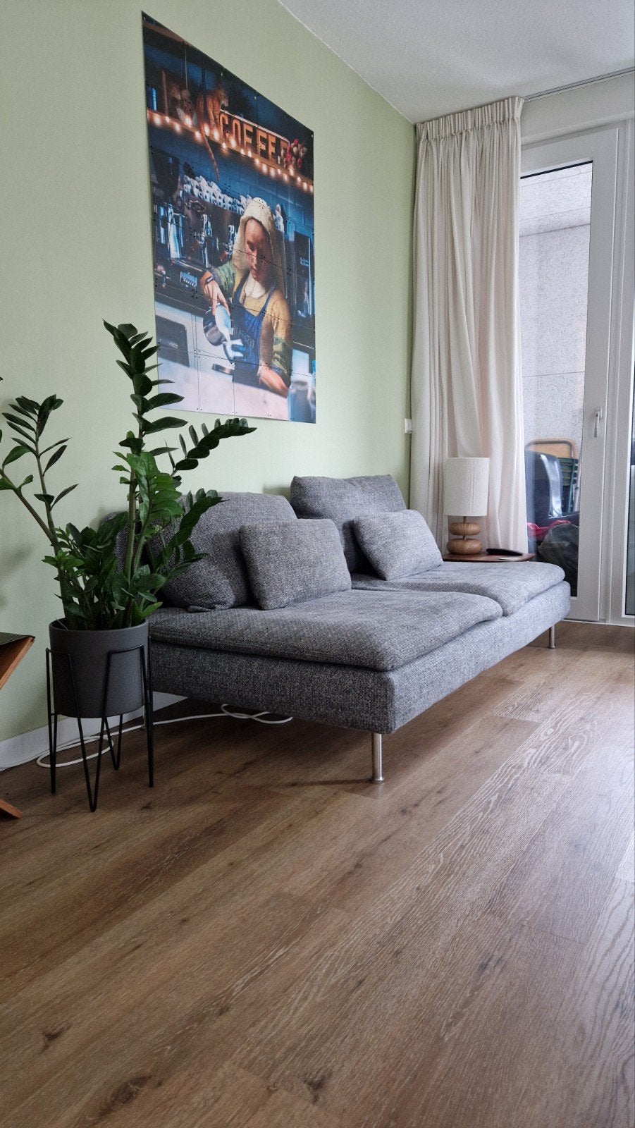 Söderhamn 3-zitsbank in kleur Lejde grijs/zwart, Ophalen, Gebruikt, 150 tot 200 cm, Tweepersoons