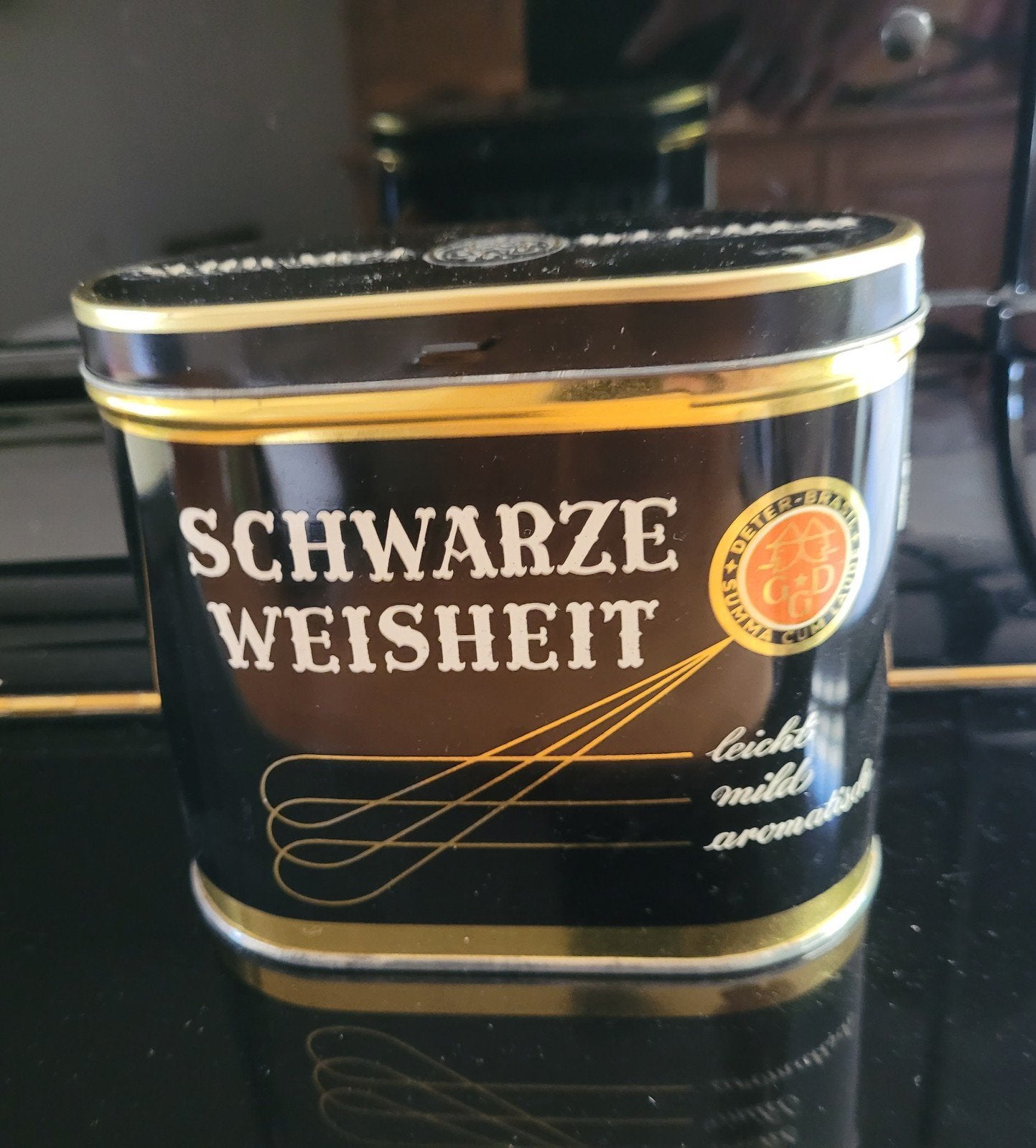 Sigarenblik Schwarze Weisheit, Verzamelen, Ophalen of Verzenden, Overige
