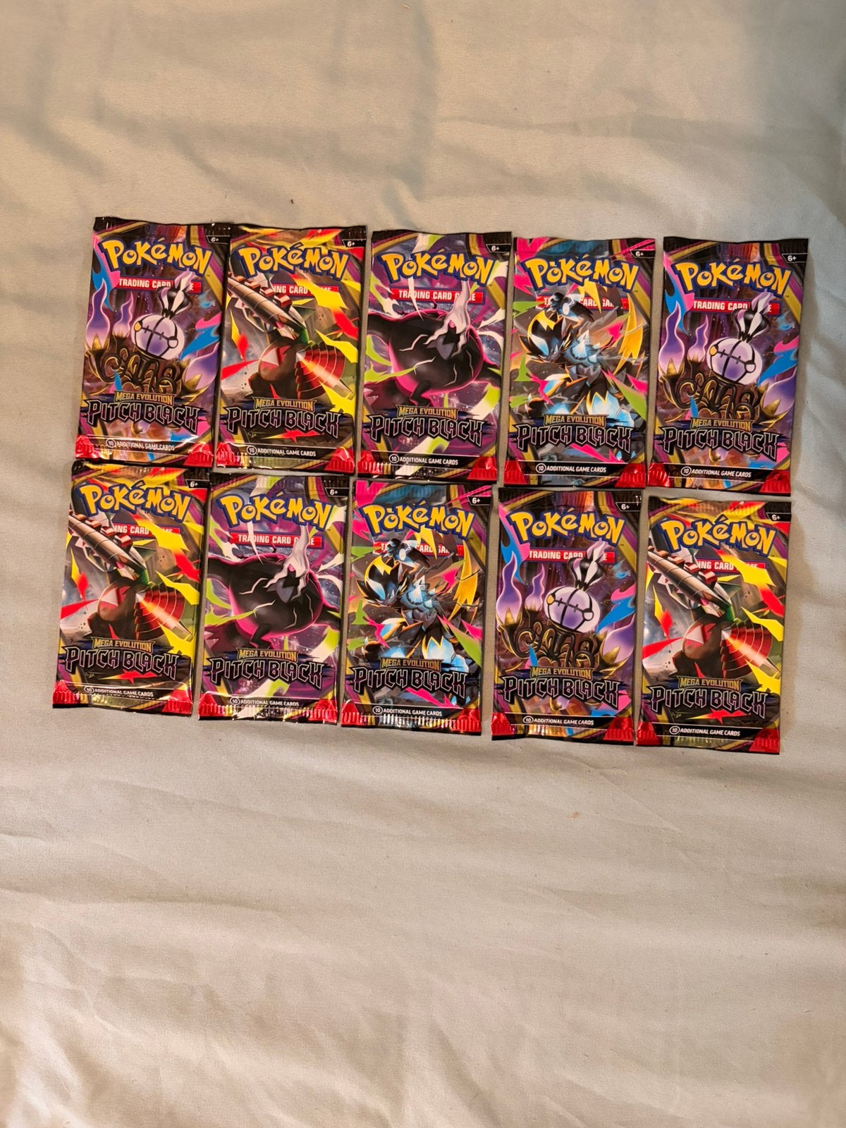 10x Pitch Black Booster Packs, Hobby en Vrije tijd, Verzamelkaartspellen | Pokémon, Ophalen of Verzenden, Booster