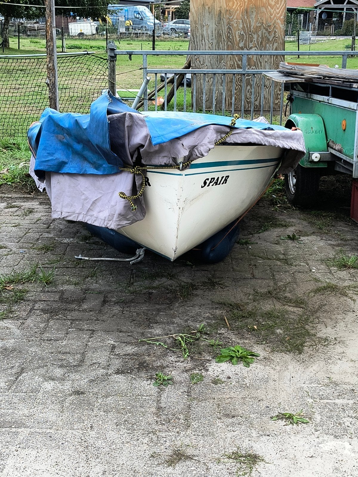spair zeilboot, Ophalen, Gebruikt