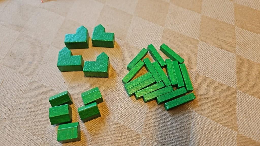bordspel onderdelen hout Catan 56 hout groene set, Vijf spelers of meer, Ophalen of Verzenden, Nieuw, 999 games