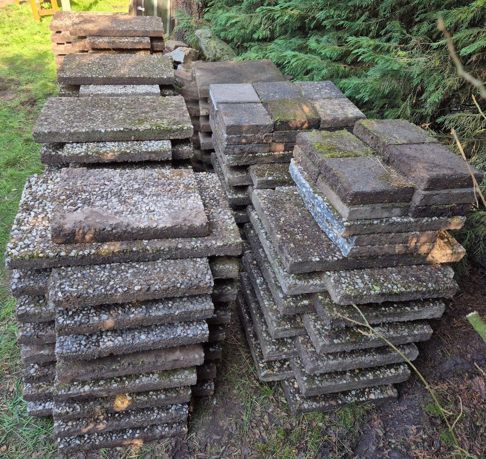 Gratis 40x60 tegels, Ophalen, Gebruikt, 10 m² of meer, Beton