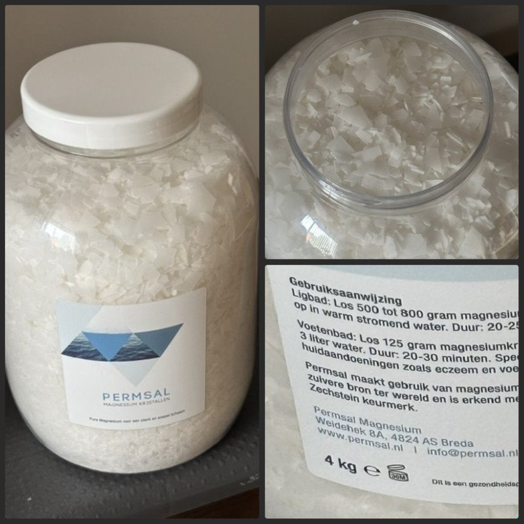 Magnesium bad kristallen plastic pot 4KG - nieuw, Ophalen of Verzenden, Nieuw, Overige typen