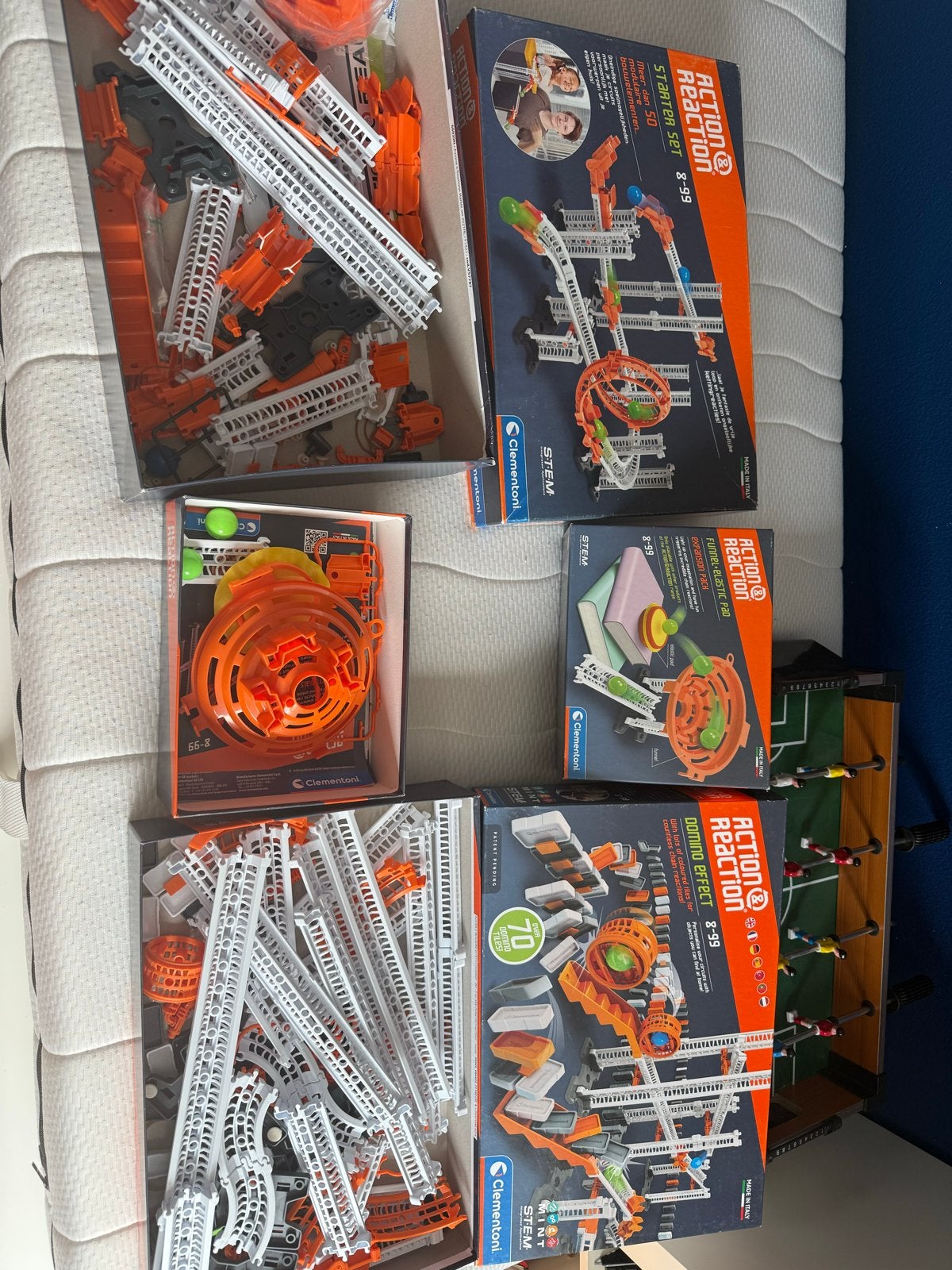 Clementoni Action & Reaction knikkerbaan set (3 dozen), Ophalen of Verzenden, Zo goed als nieuw, Overige merken