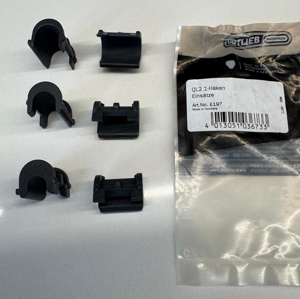 Nieuwe Ortlieb QL2.1 Haken Inzetstukken E197, Ophalen of Verzenden, Nieuw