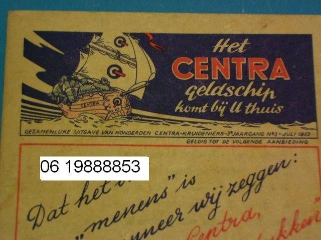 zoek folder het Centra geldschip komt bij u thuis 1952 1953, Boeken, Catalogussen en Folders, Ophalen of Verzenden, Gelezen, Folder