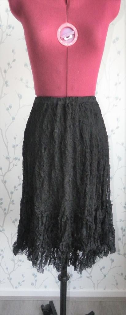 LAUREN VIDAL Kantachtig, gevoerd Rokje maat M, Maat 38/40 (M), Zwart, Ophalen of Verzenden, Zo goed als nieuw