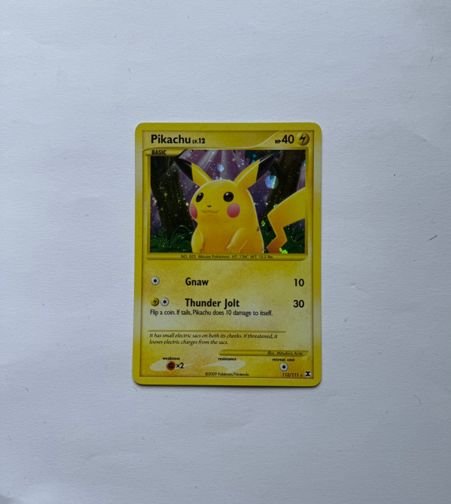 Pokémon Pikachu112/111 Holo SecretRare–Platinum RisingRivals, Ophalen of Verzenden, Nieuw
