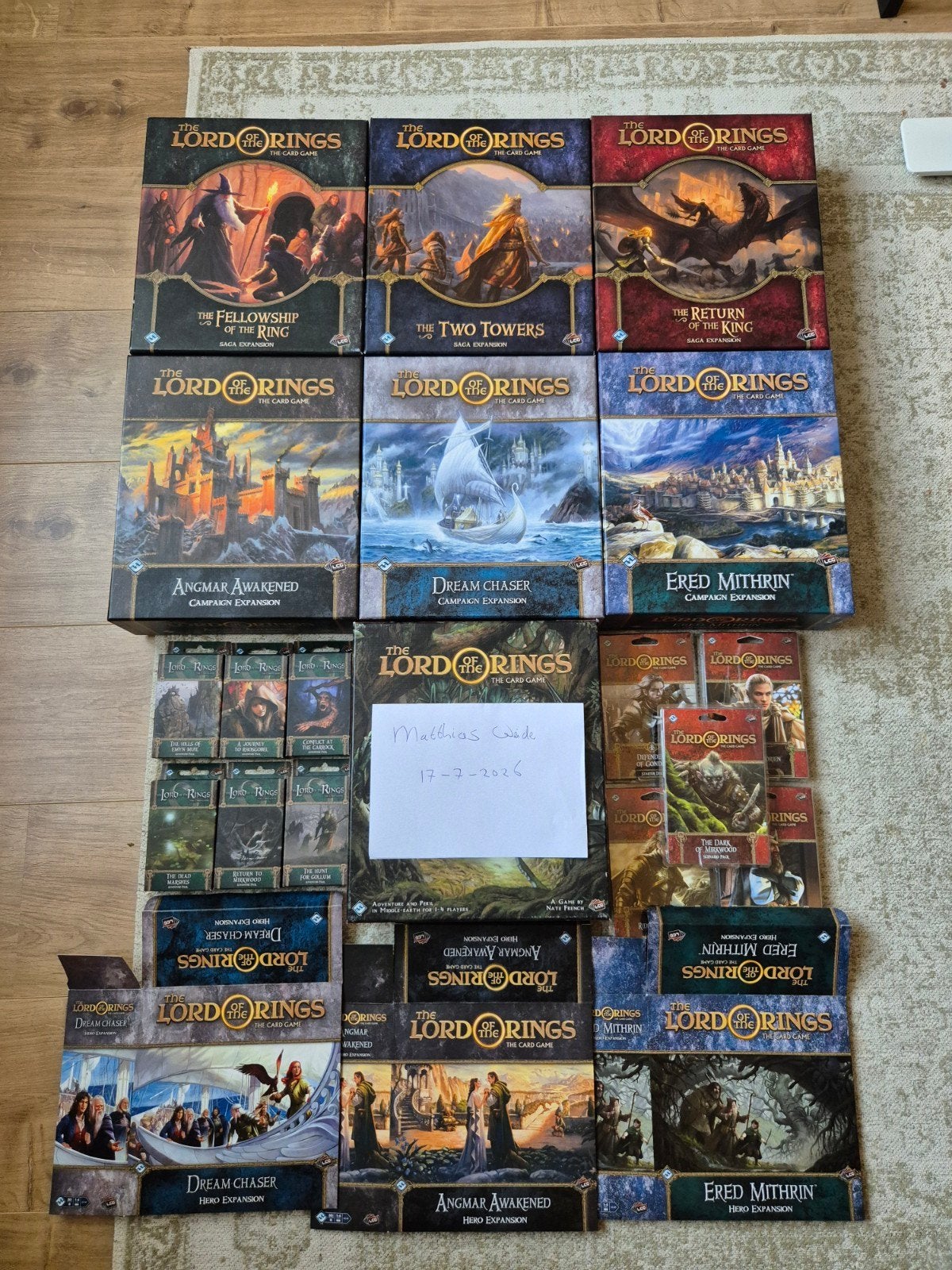 Lord of the Rings LCG - volledige revised content, Een of twee spelers, Ophalen of Verzenden, Zo goed als nieuw, Fantasy Flight Games