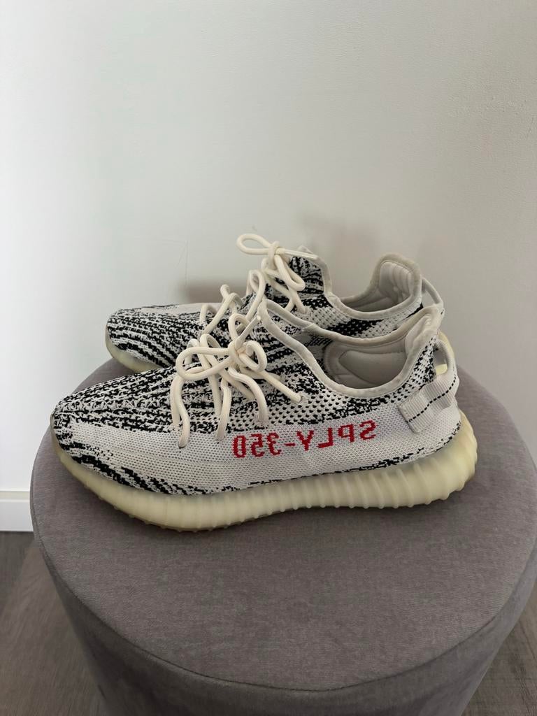 Yeezy Boost 350 V2 OG - US8.5-UK8-EU42, Kleding | Heren, Schoenen, Wit, Ophalen of Verzenden, Sneakers of Gympen, Zo goed als nieuw