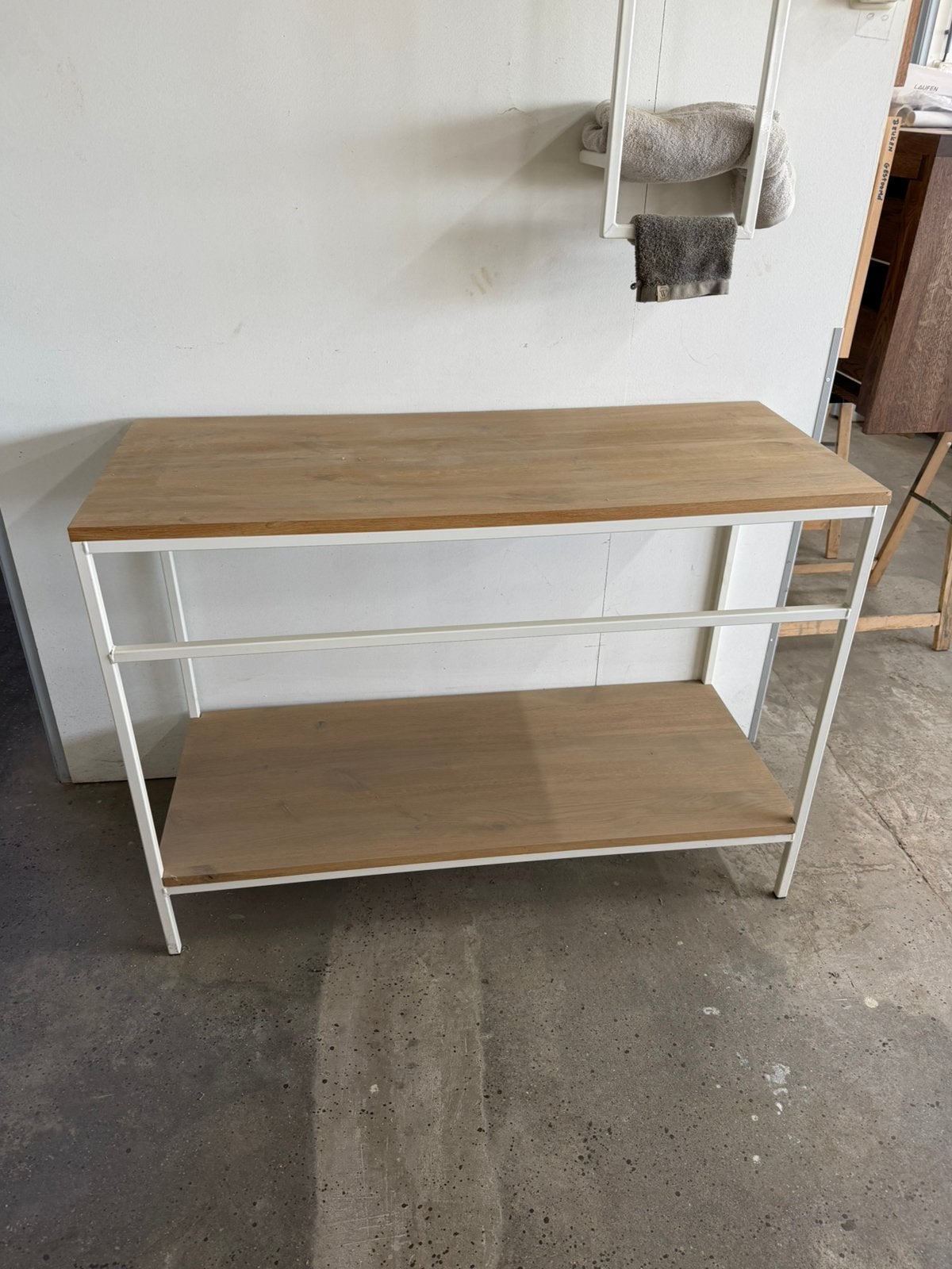 Badmeubel kast side table eiken met staal, Ophalen, Zo goed als nieuw
