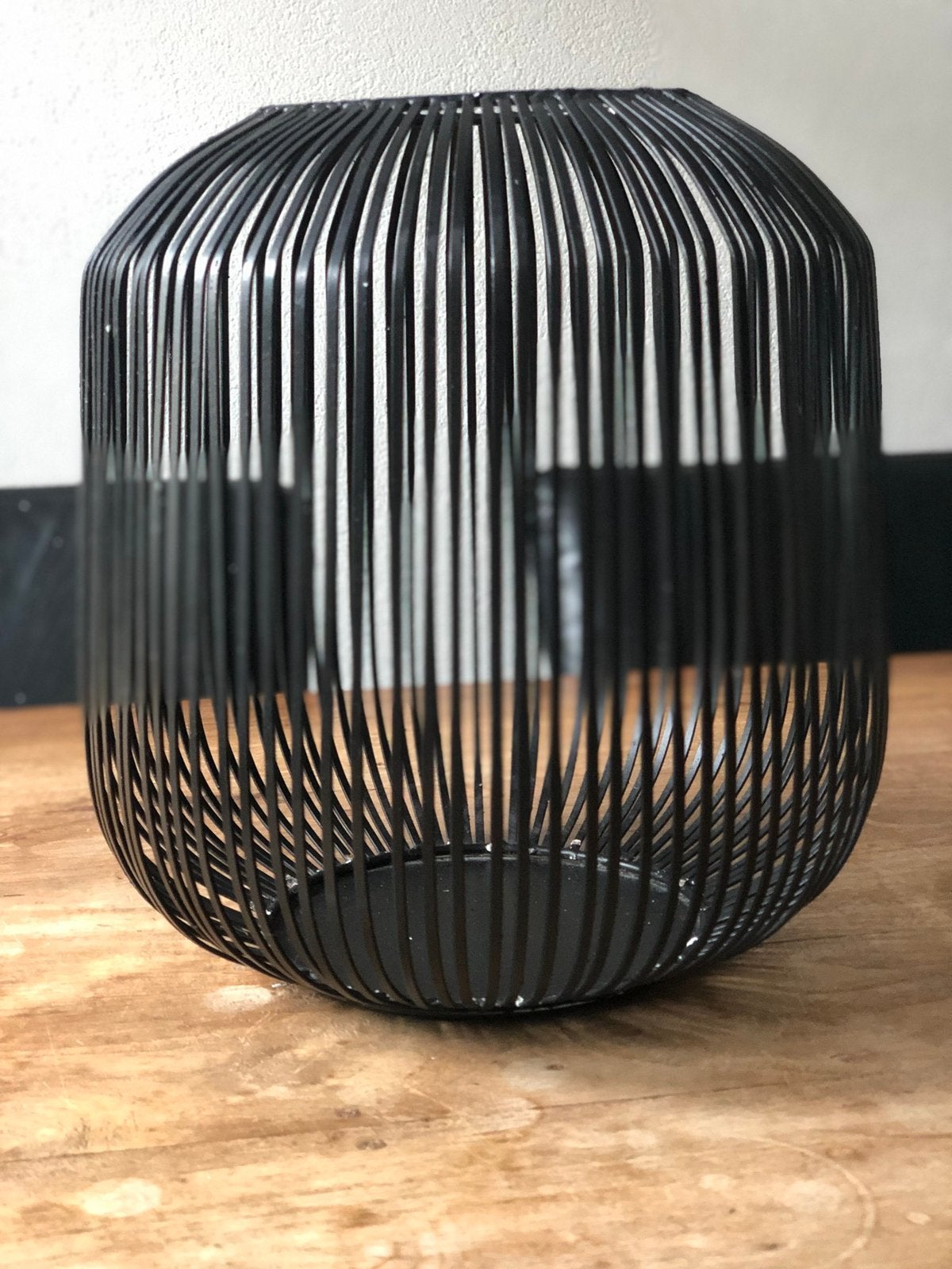 Groot windlicht Riverdale, Zwart, Nieuw, Ophalen of Verzenden, Metaal