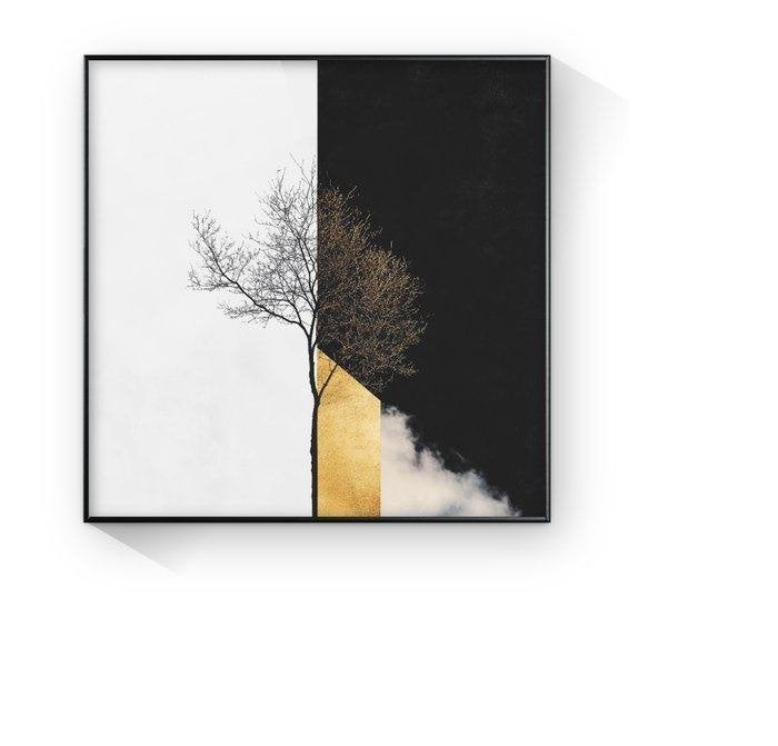 Jorge Omeñaca - The Tree Clock, ingelijste print 60x60cm, Ophalen of Verzenden