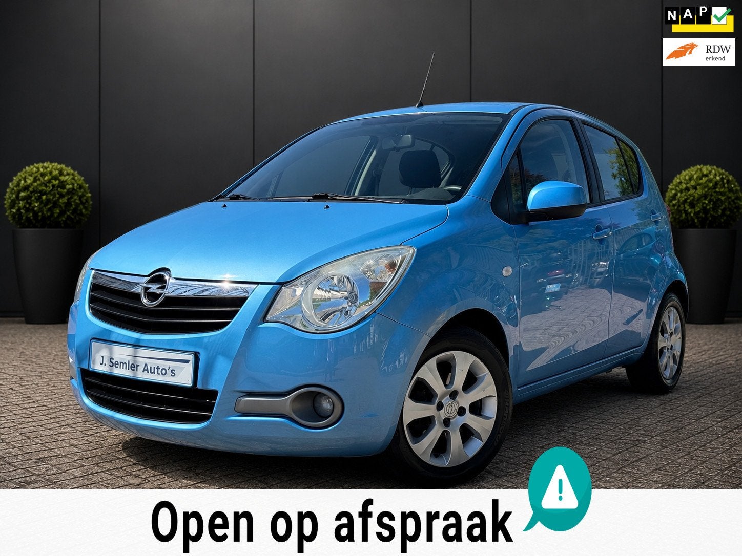 Opel Agila 1.2 Enjoy AIRCO HOGE INSTAP TOERENTELLER APK 01-2, Voorwielaandrijving, 86 pk, 4 cilinders, Blauw