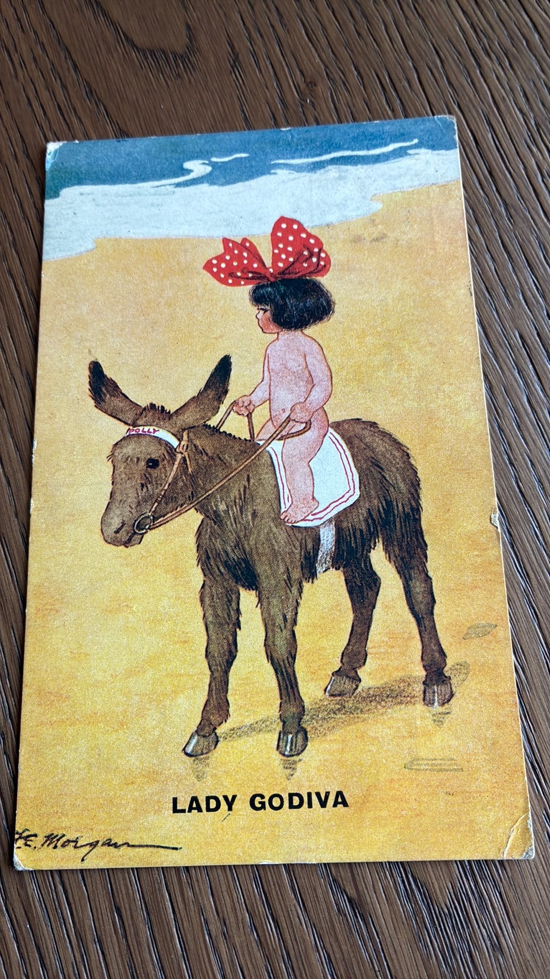 Lady Godiva. Bloot meisje op ezel. 1922, Ophalen of Verzenden, 1920 tot 1940, Gelopen, Kinderen