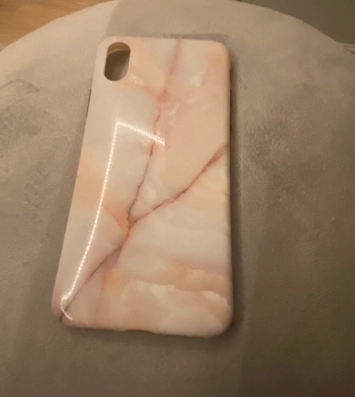 Stijlvol iPhone XS Hoesje - Marmerlook - Zo goed als nieuw, Telecommunicatie, Ophalen of Verzenden, Zo goed als nieuw, Schokbestendig