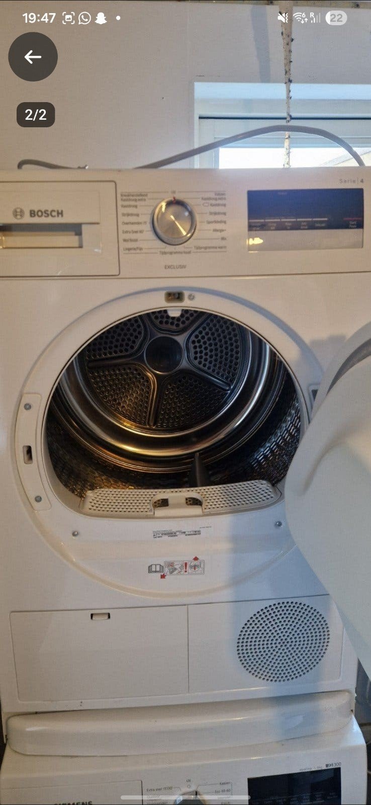 Bosch Serie 4 Exclusiv Condensdroger - Zo goed als nieuw, Witgoed en Apparatuur, Ophalen, 6 tot 8 kg, Zo goed als nieuw, Voorlader