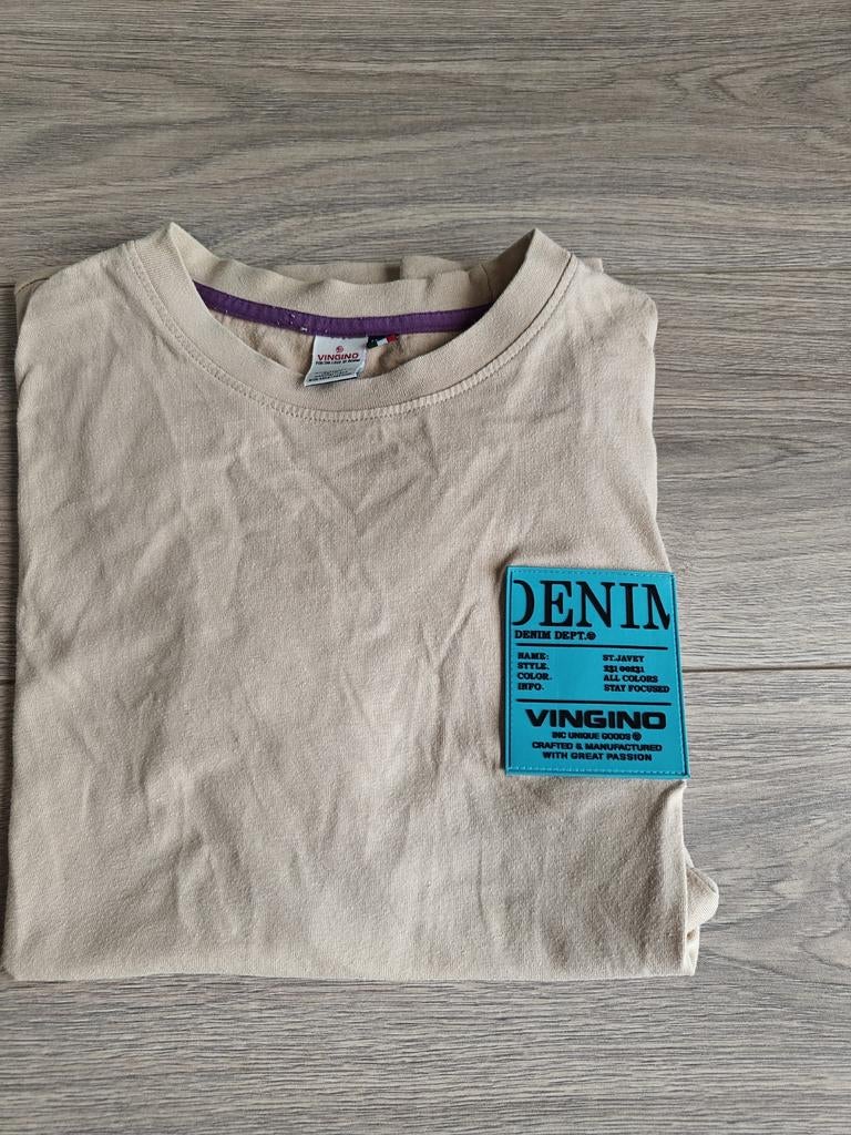 Vingino Javey T-shirt – Zand/Beige – Maat 14/164, Ophalen of Verzenden