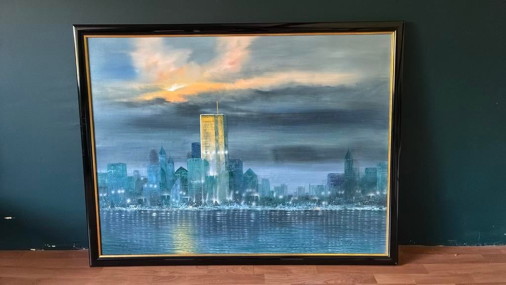 New York City Skyline Schilderij - Olieverf op doek, Ophalen