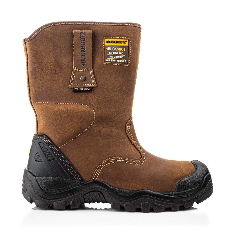 BuckBootz BSH010BR S3 Waterdichte Werklaarzen Bruin 40-47, Tuin en Terras, Marktplaats@werkschoenendeal.nl, Dames, Buckbootz, Nieuw