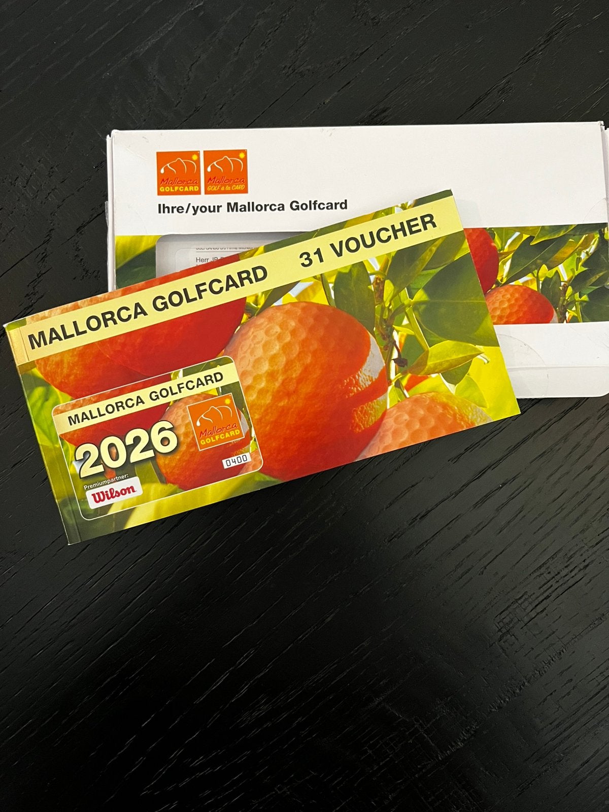 Mallorca Golfcard/ Rhein Golfcard/ Mallorca Golf vouchers, Ophalen of Verzenden, Zo goed als nieuw, Overige typen