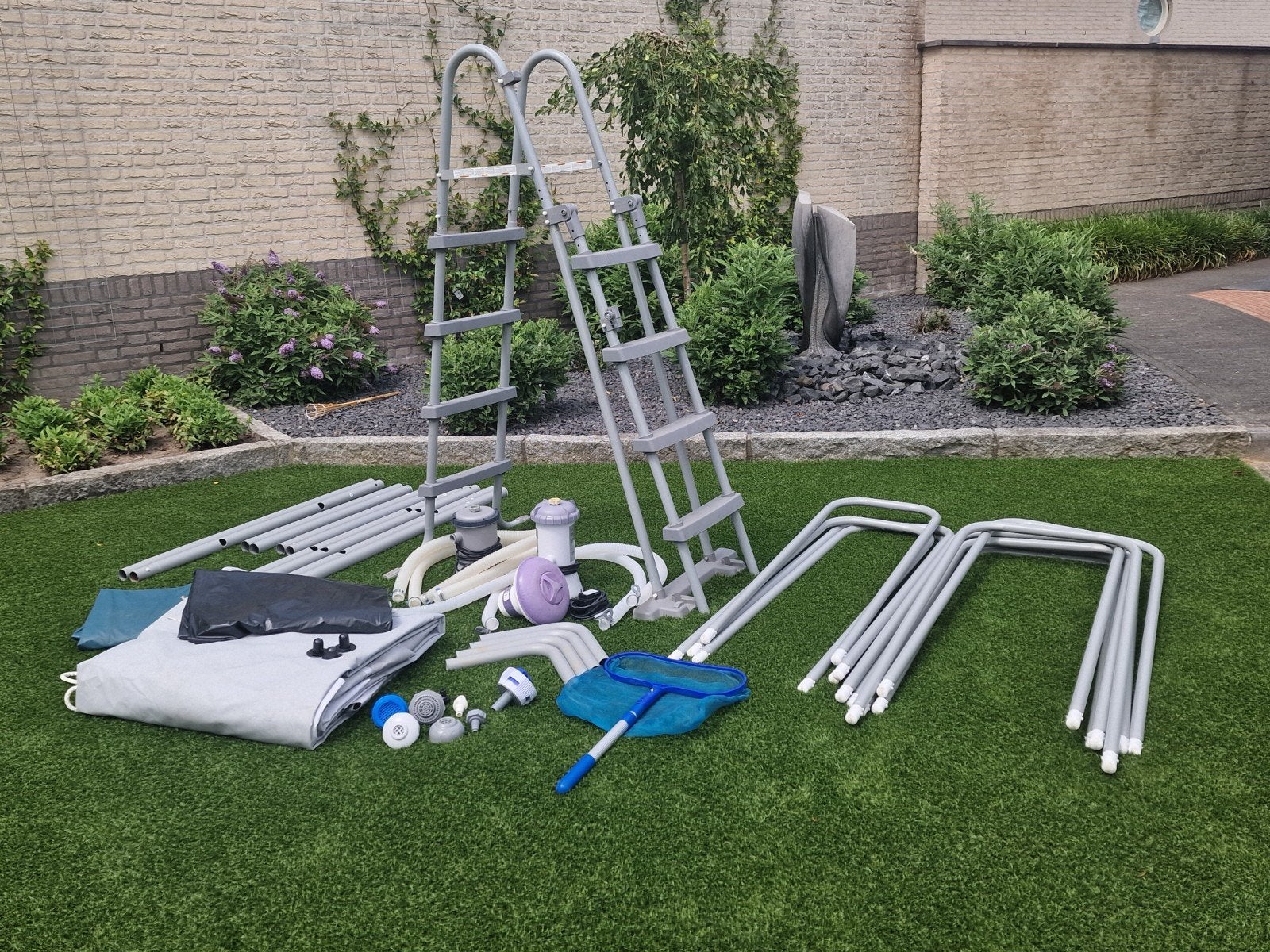 Zwembad Bestway Power Steel  412x201x122, Gebruikt, 200 tot 300 cm, Rechthoekig, Ophalen