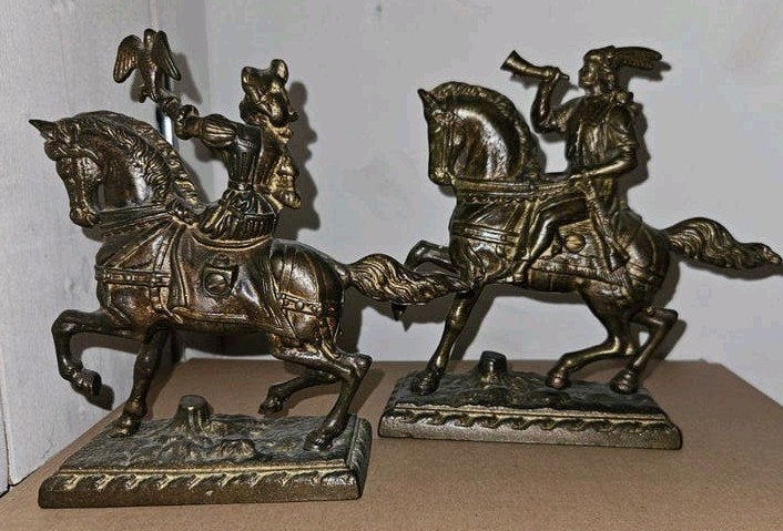 2 vintage Italiaanse boekensteunen, Antiek en Kunst, Ophalen