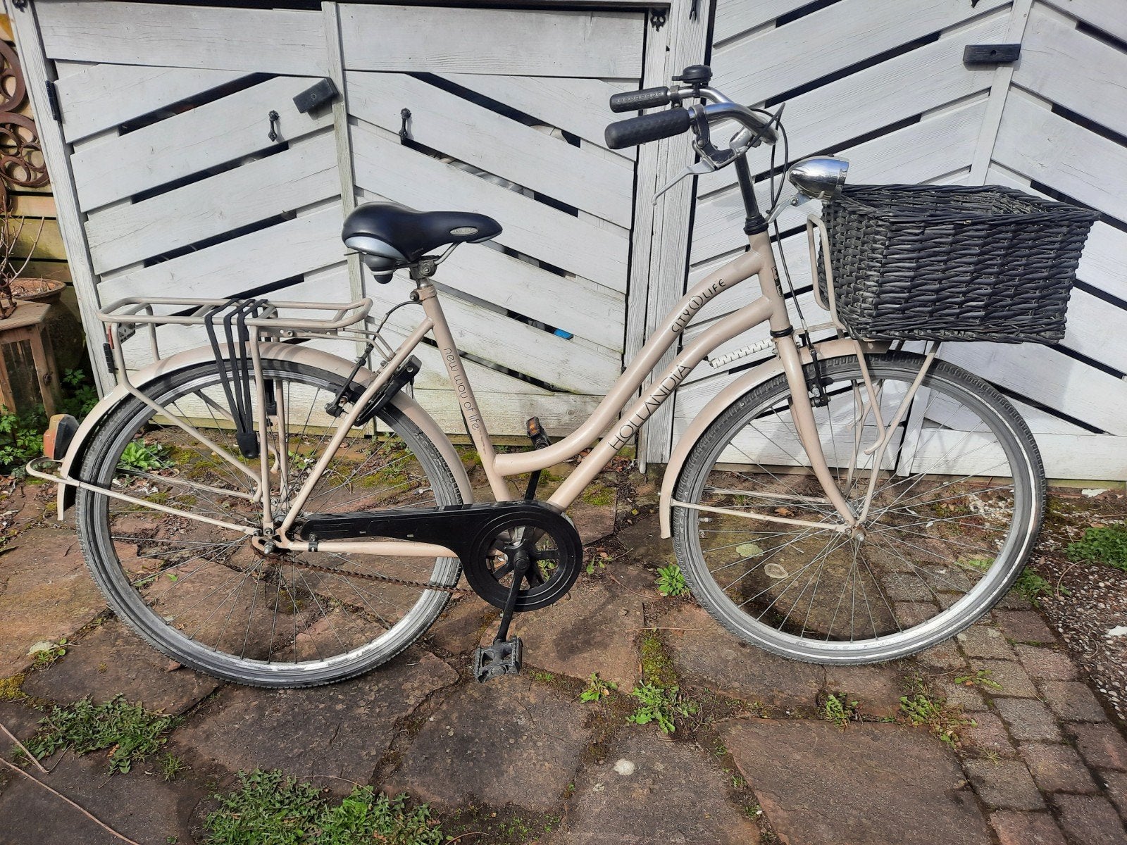 Transporter 28"/54cm met Mandje (NETTE EN GOEDE STAAT), Fietsen en Brommers, Fietsen | Dames | Omafietsen, 53 tot 56 cm, Ophalen