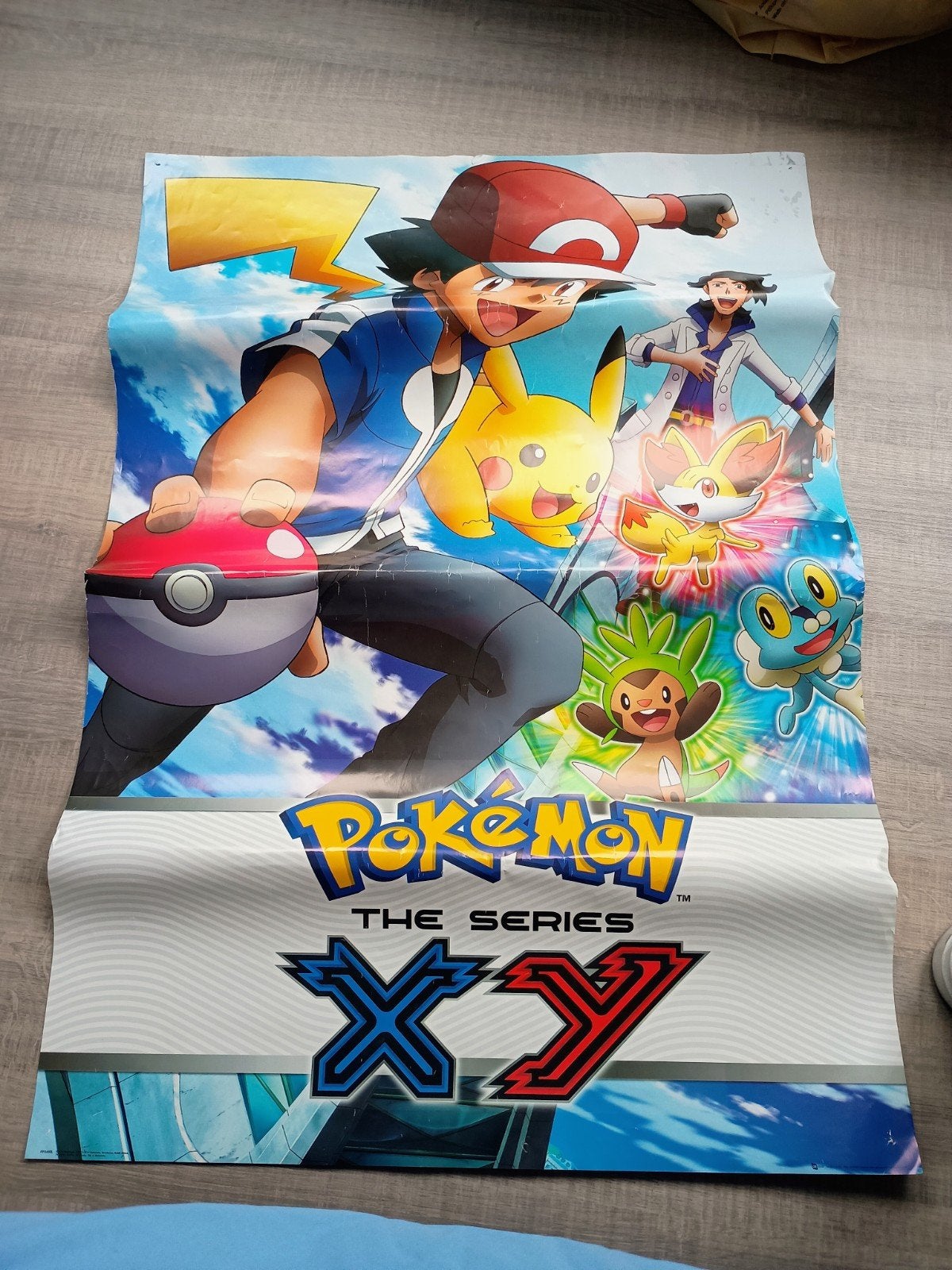 Pokémon The Series XY Poster - Ash, Pikachu & Vrienden, Verzamelen, Posters, Ophalen, Gebruikt, Deurposter of groter, Film en Tv