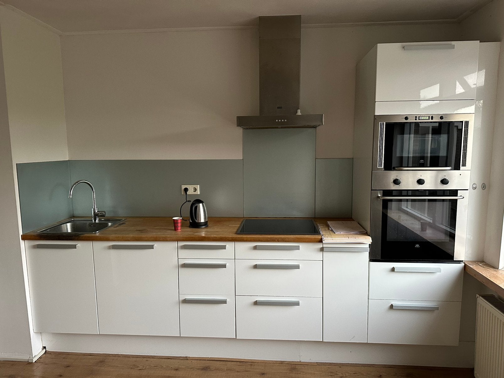 Keuken, Ophalen, Gebruikt, Wit, Enkelwandige keuken