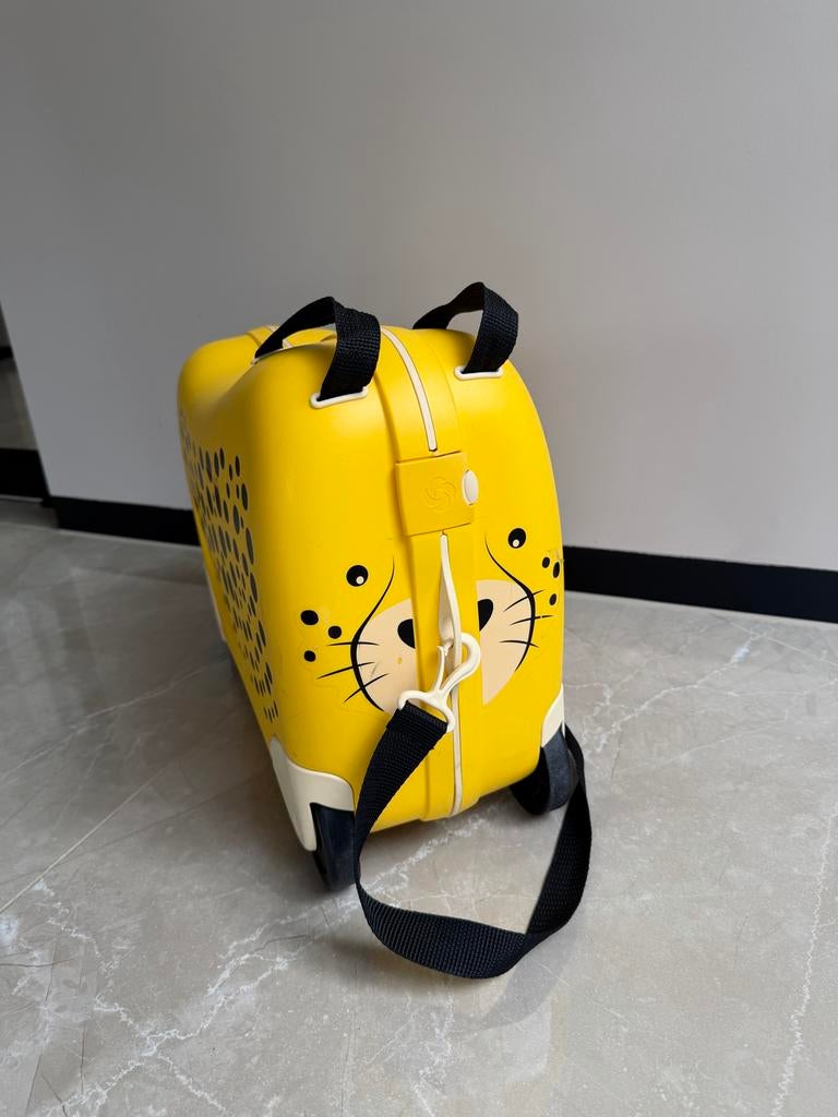 Samsonite Dream Rider Koffer Tijger Geel, Sieraden, Tassen en Uiterlijk, Koffers, Wieltjes, Gebruikt, Hard kunststof, Minder dan 50 cm