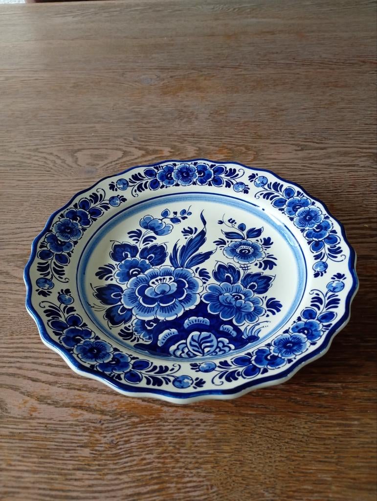 Delfts blauw bord 22 cm - Handwerk Holland, Ophalen of Verzenden