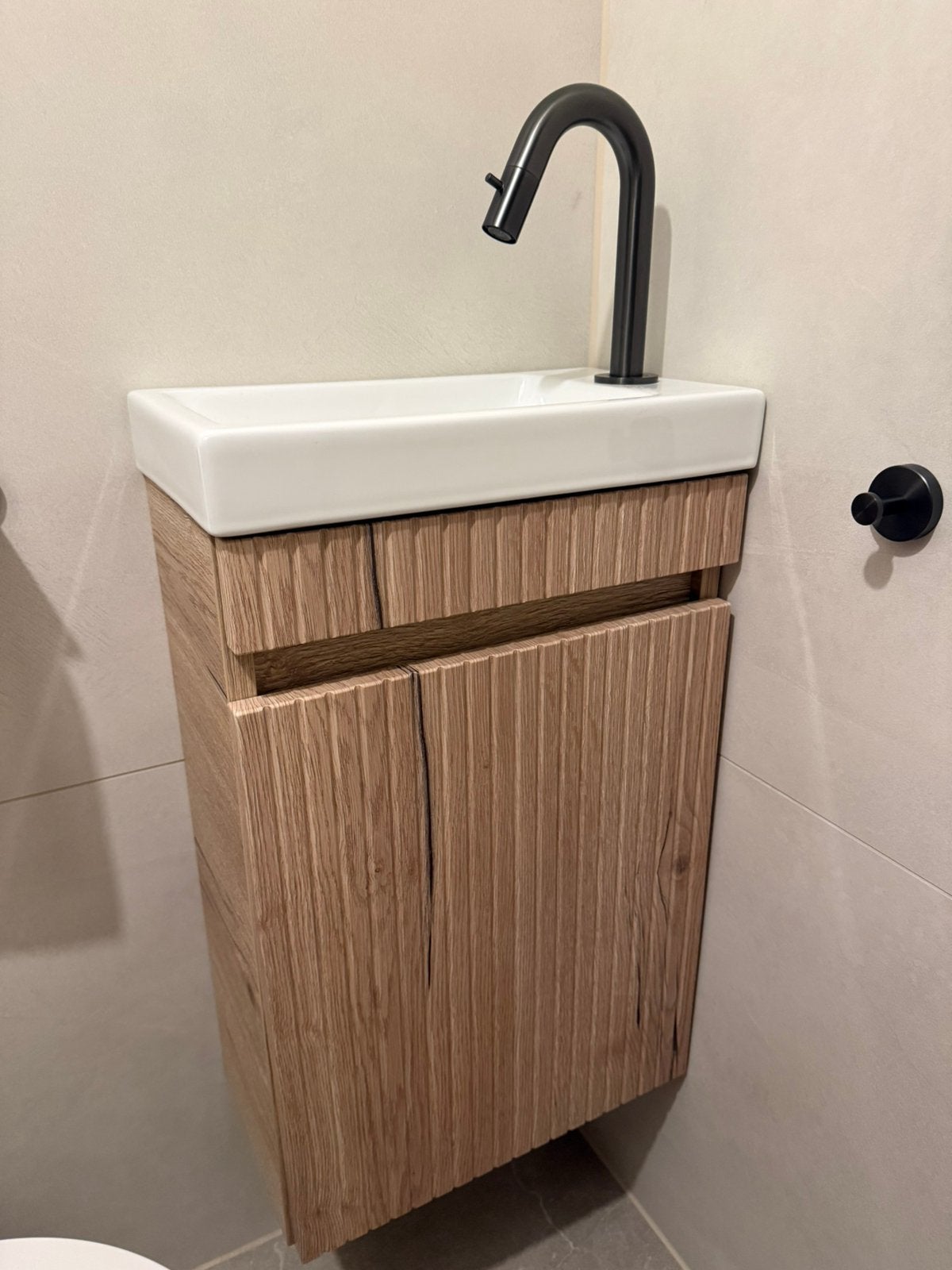 Toiletmeubel met wasbak en afvoerset, Minder dan 50 cm, Nieuw, Ophalen of Verzenden, Minder dan 25 cm