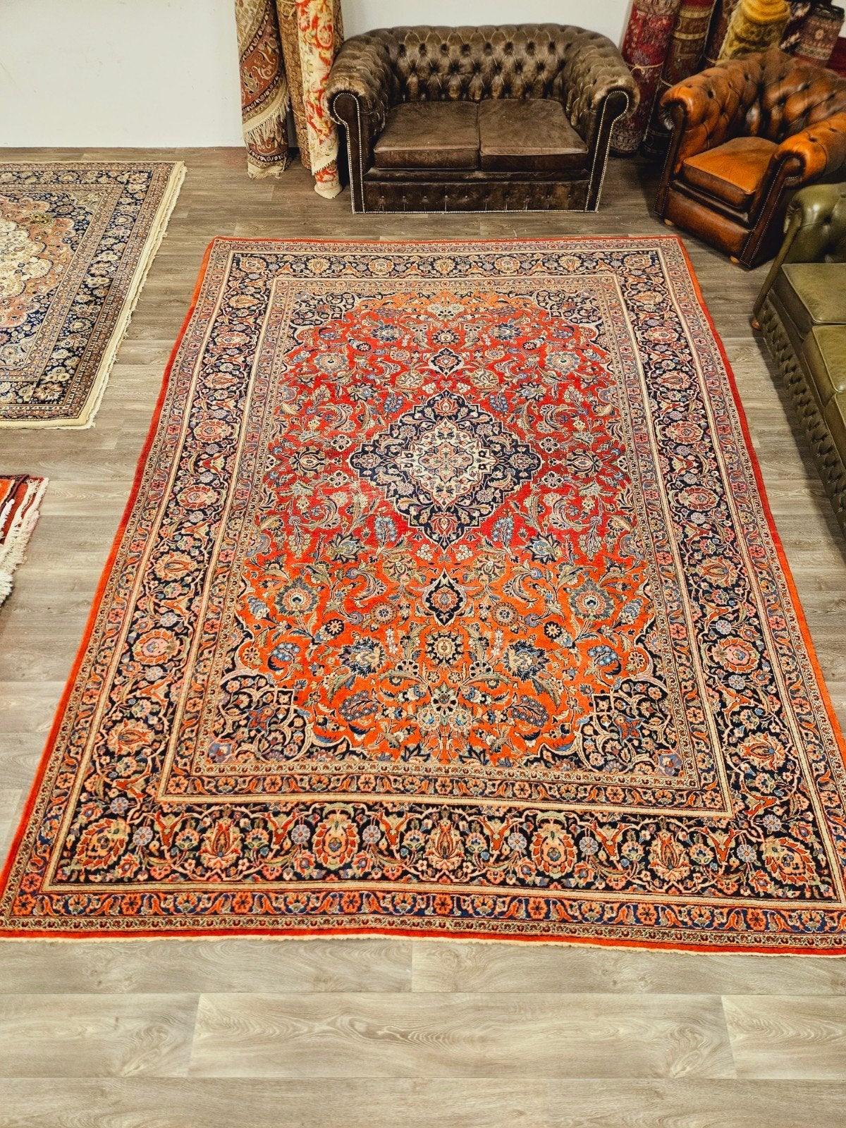 Perzisch Handgeknoopt Keshan Tapijt. Prachtige kleuren., Perzisch, 200 cm of meer, Ophalen of Verzenden, Zo goed als nieuw