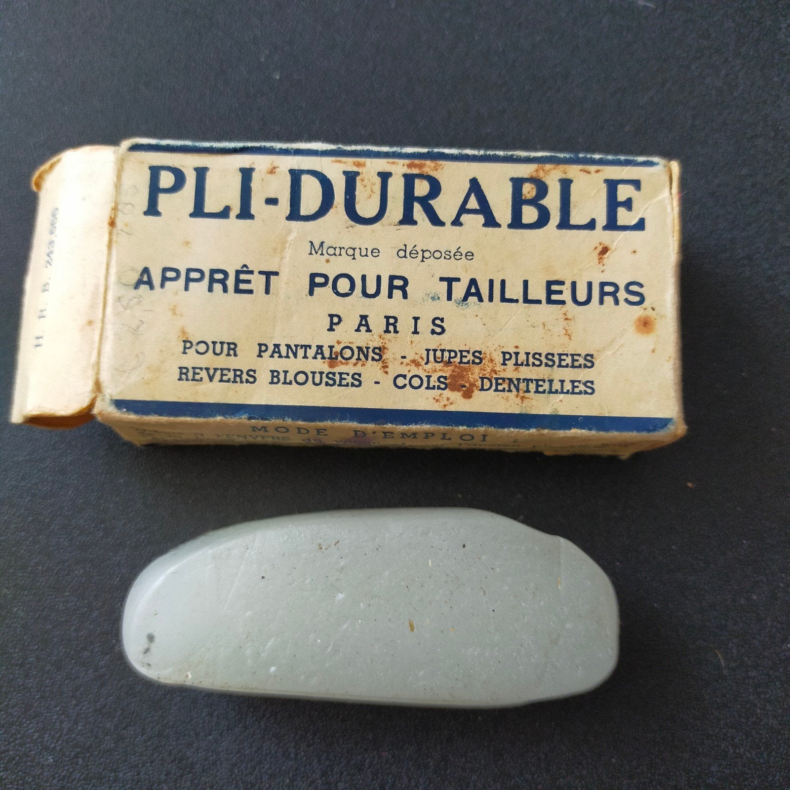 vintage kartonnen doosje van Pli-Durable met kleermakerskrij, Ophalen of Verzenden, Ogen