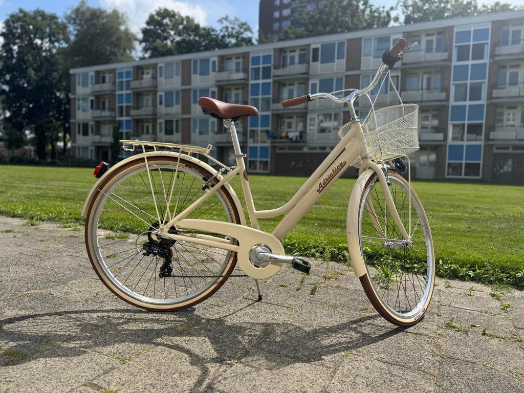 Adriatica damesfiets zo goed als nieuw, Velgrem, Versnellingen, Zo goed als nieuw, 50 tot 53 cm