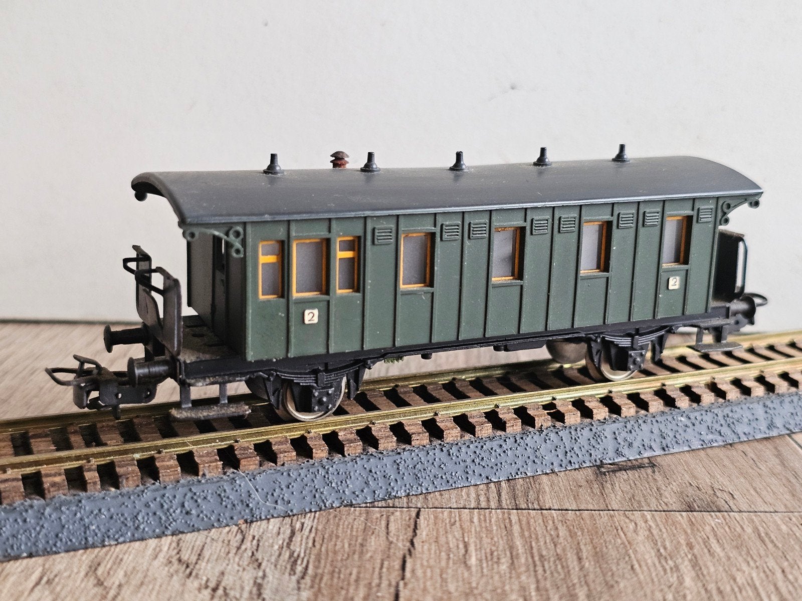 Fleischmann HO Wagon met Märklin koppeling, Wisselstroom, Gebruikt, Fleischmann, Wagon