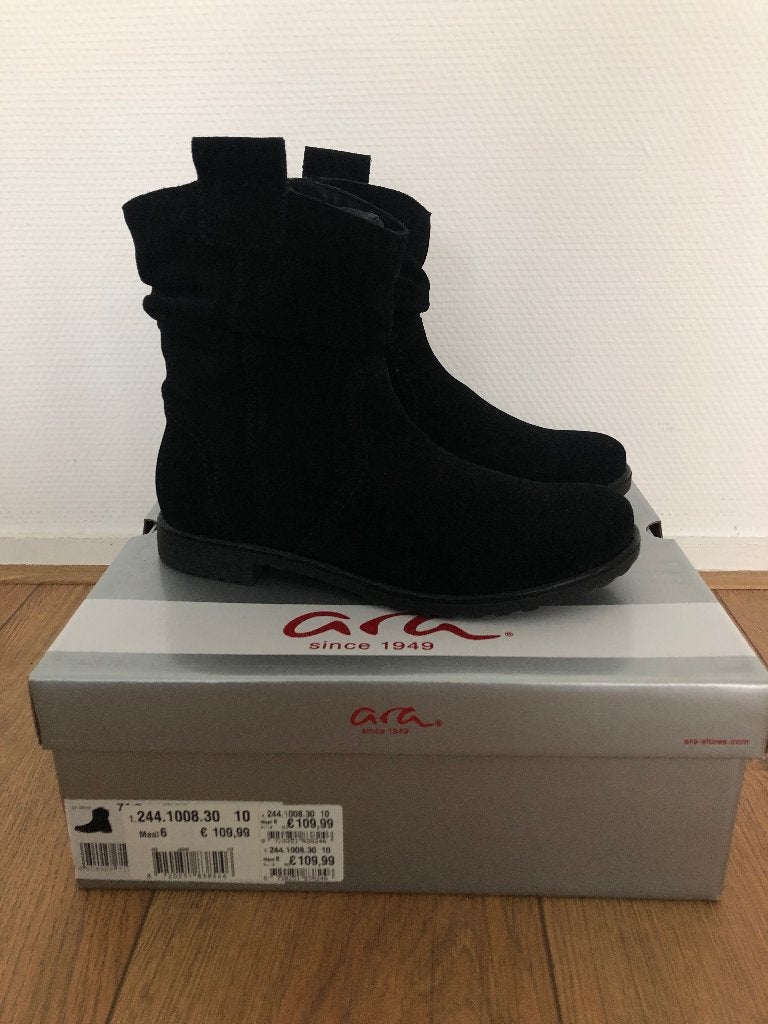Dames laarzen zwart Nieuw in de doos! ARA, Ophalen, Zwart, Lage of Enkellaarzen, Nieuw