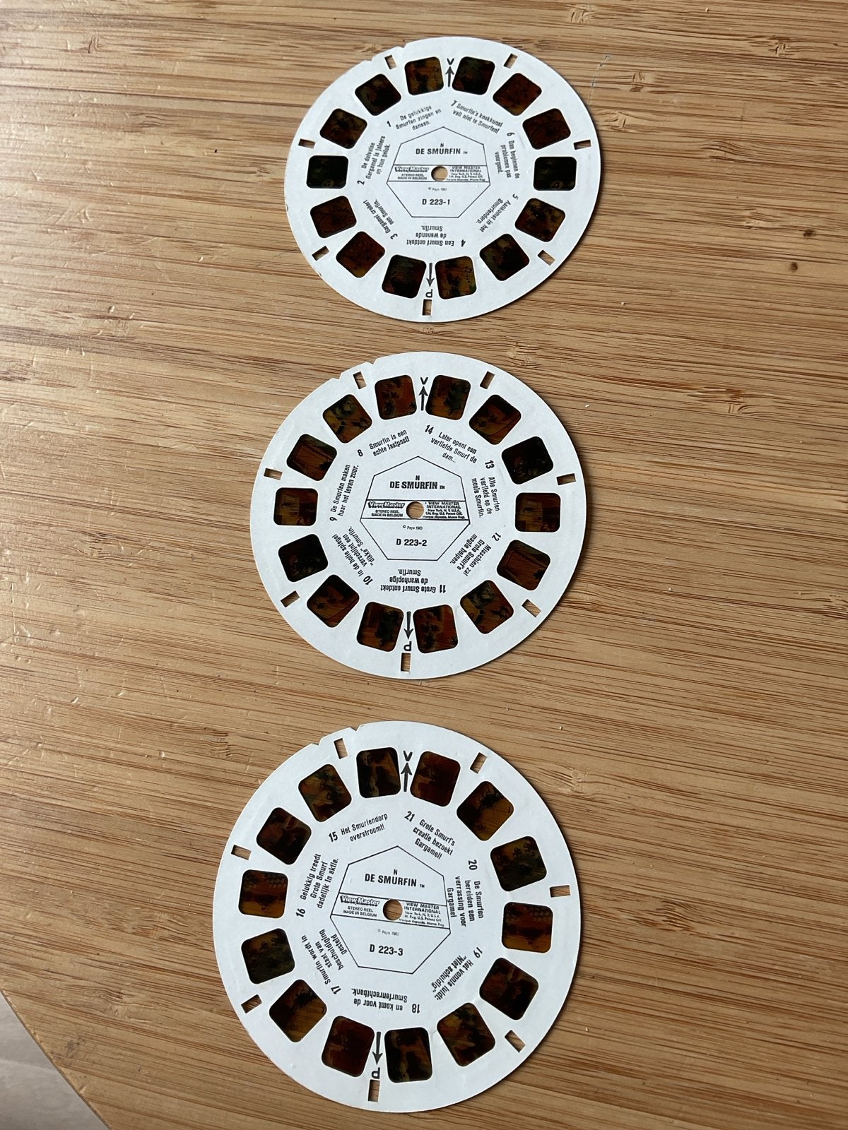 View-Master Schijven De Smurfin D 223-1, D 223-2, D 223-3, Verzamelen, Ophalen of Verzenden, Gebruikt