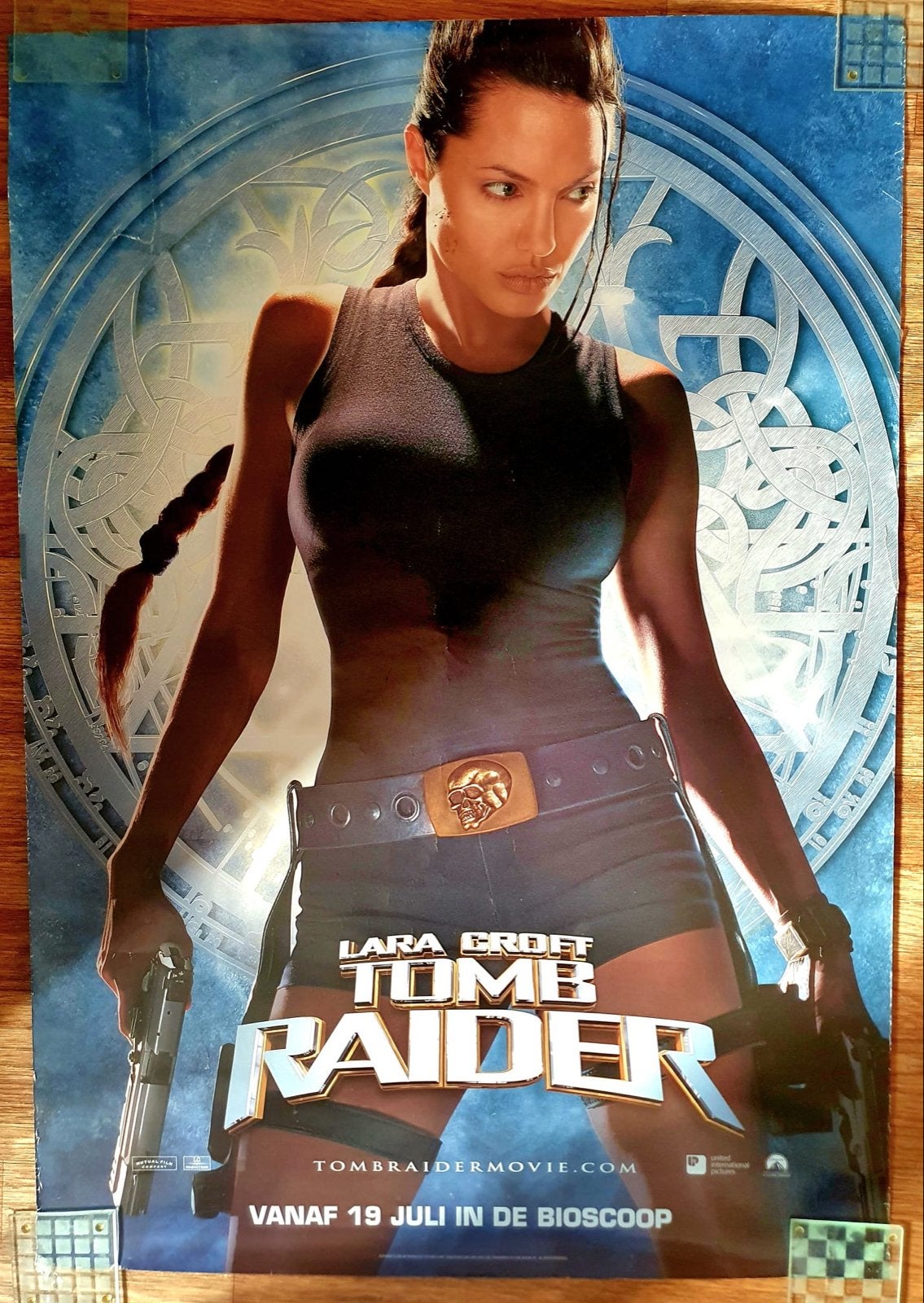 Originele Lara Croft Tomb Raider film poster - Groot formaat, Verzamelen, Ophalen of Verzenden, Deurposter of groter, Rechthoekig Staand
