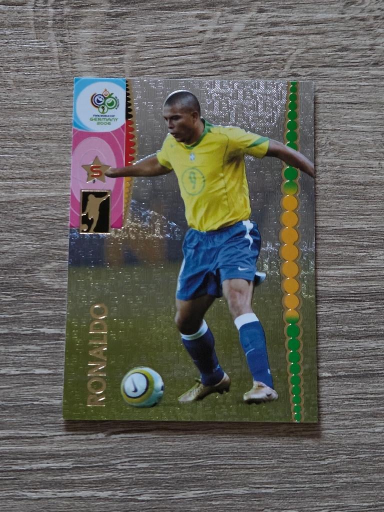 Ronaldo Panini World Cup 2006 Trading Cards R9 Brazil, Ophalen of Verzenden, Zo goed als nieuw, Buitenlandse clubs, Poster, Plaatje of Sticker