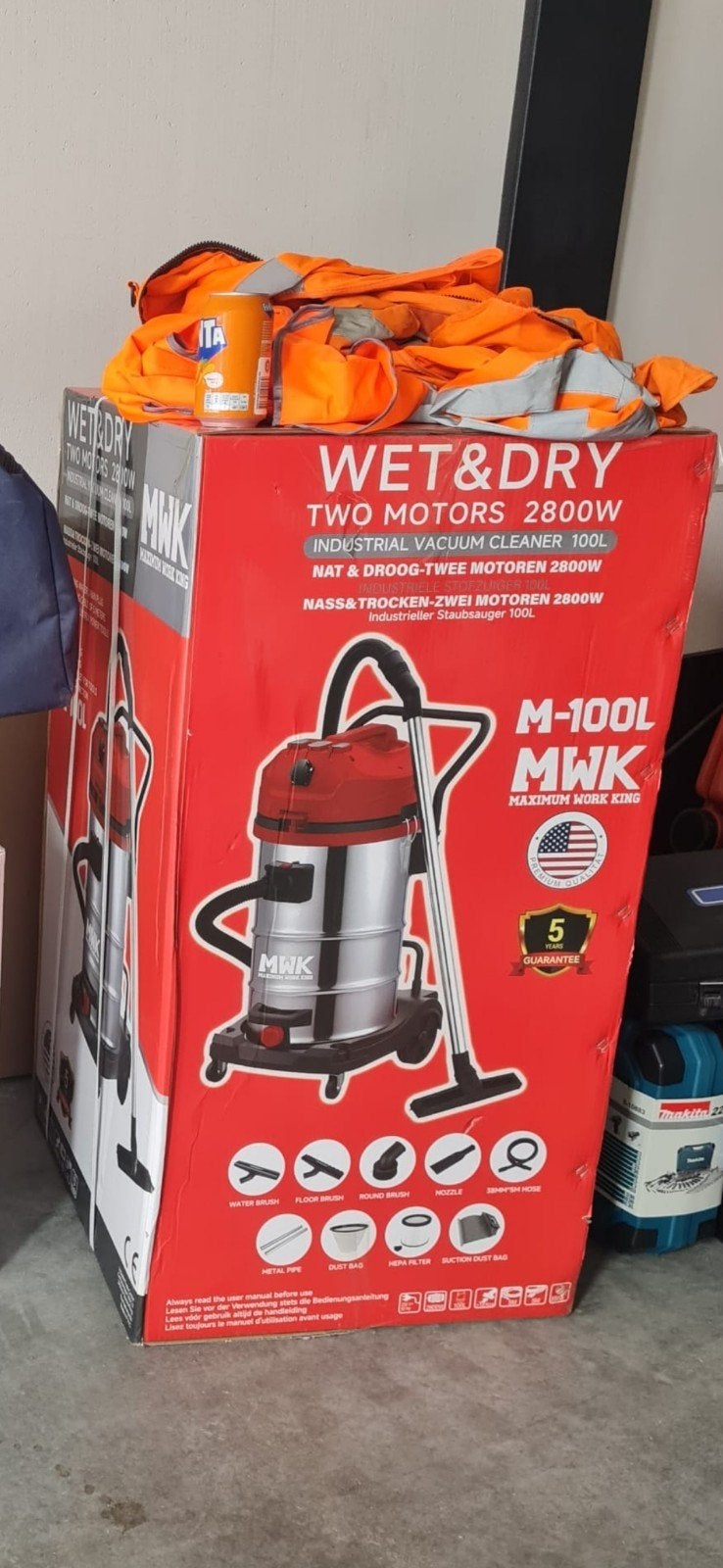 Maximum work king wet & dry 2800W M100L, Ophalen, Nieuw, Waterstofzuiger