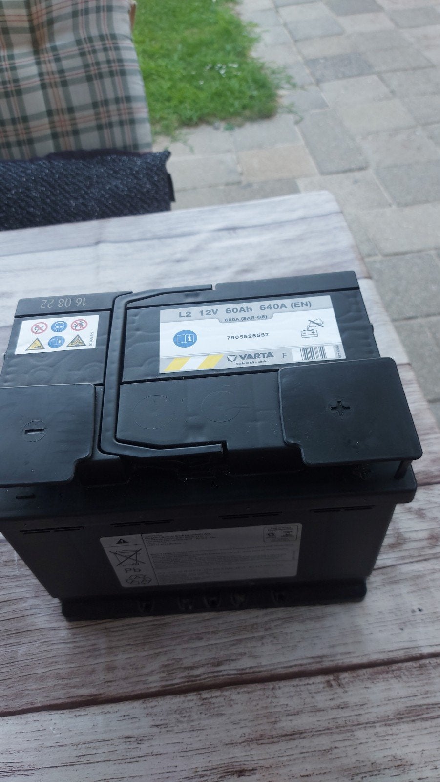 Varta L2 12V 60Ah 640A (EN) auto accu, Ophalen, Gebruikt, Universele onderdelen