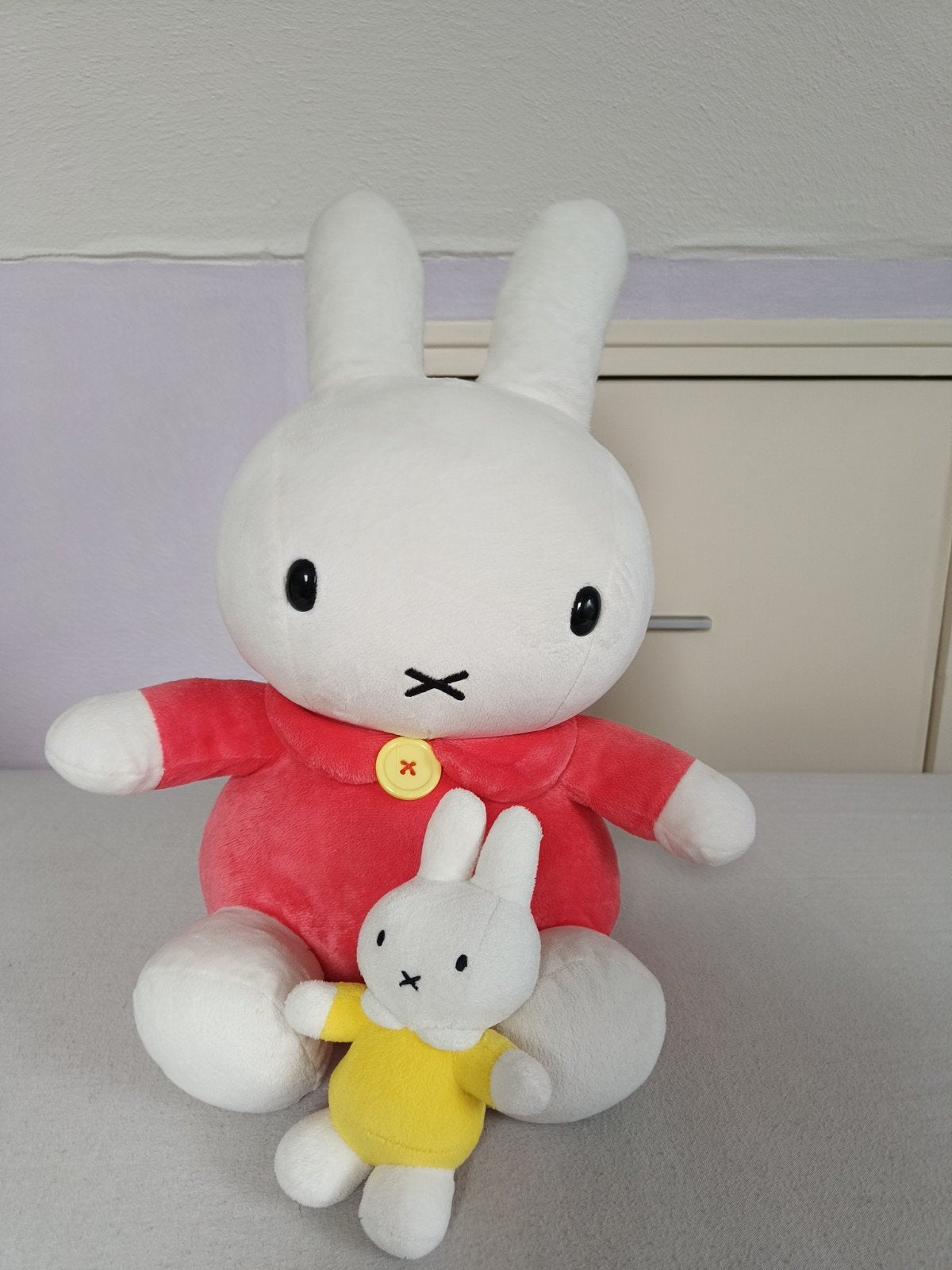 Nijntje knuffel groot en klein, Overige merken, Met geluid, Konijn, Nijntje
