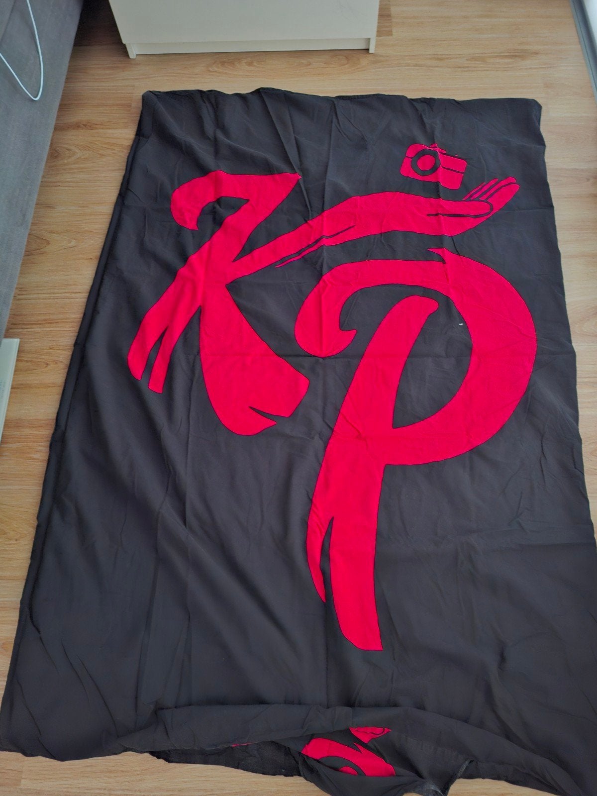 KP Dekbedovertrek 140x200 cm - Zo goed als nieuw, Eenpersoons, Zwart, Dekbedovertrek, Ophalen of Verzenden