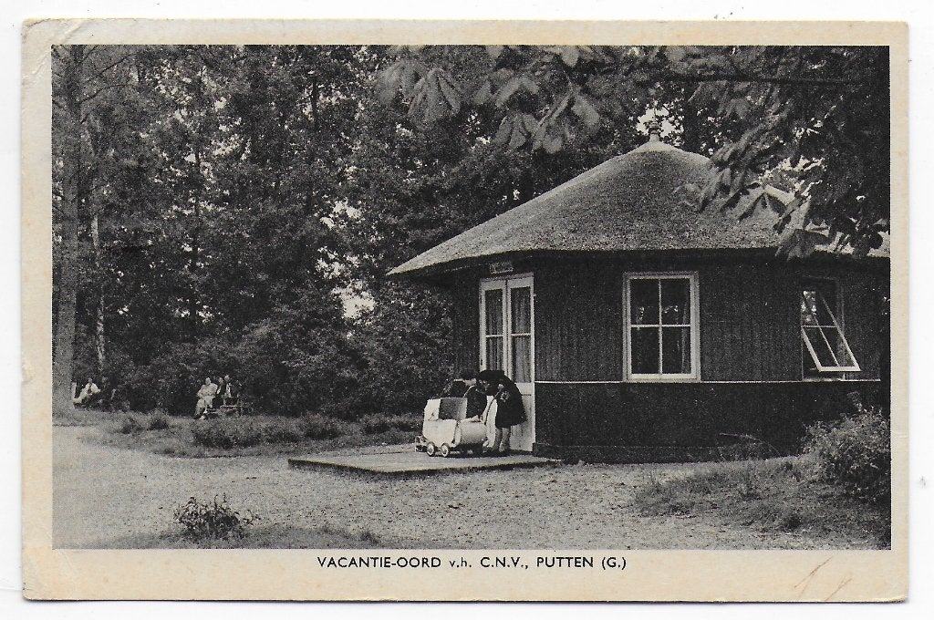 Vacantieoord vh C.N.V. Putten ansichtkaart B7407 uit 1950, Ophalen of Verzenden, 1940 tot 1960, Gelopen, Gelderland
