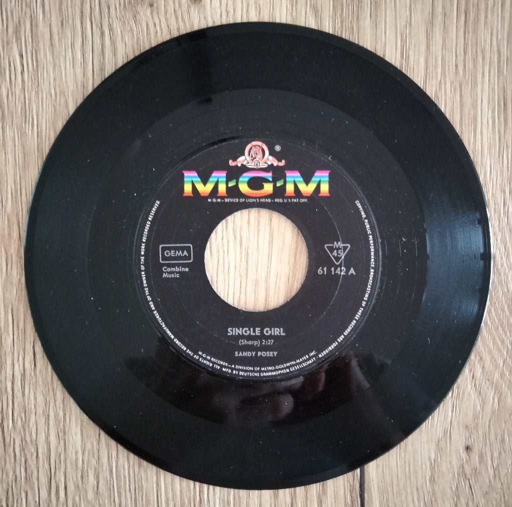 Sandy Posey single Single Girl, Ophalen of Verzenden, Gebruikt, 7 inch, Pop